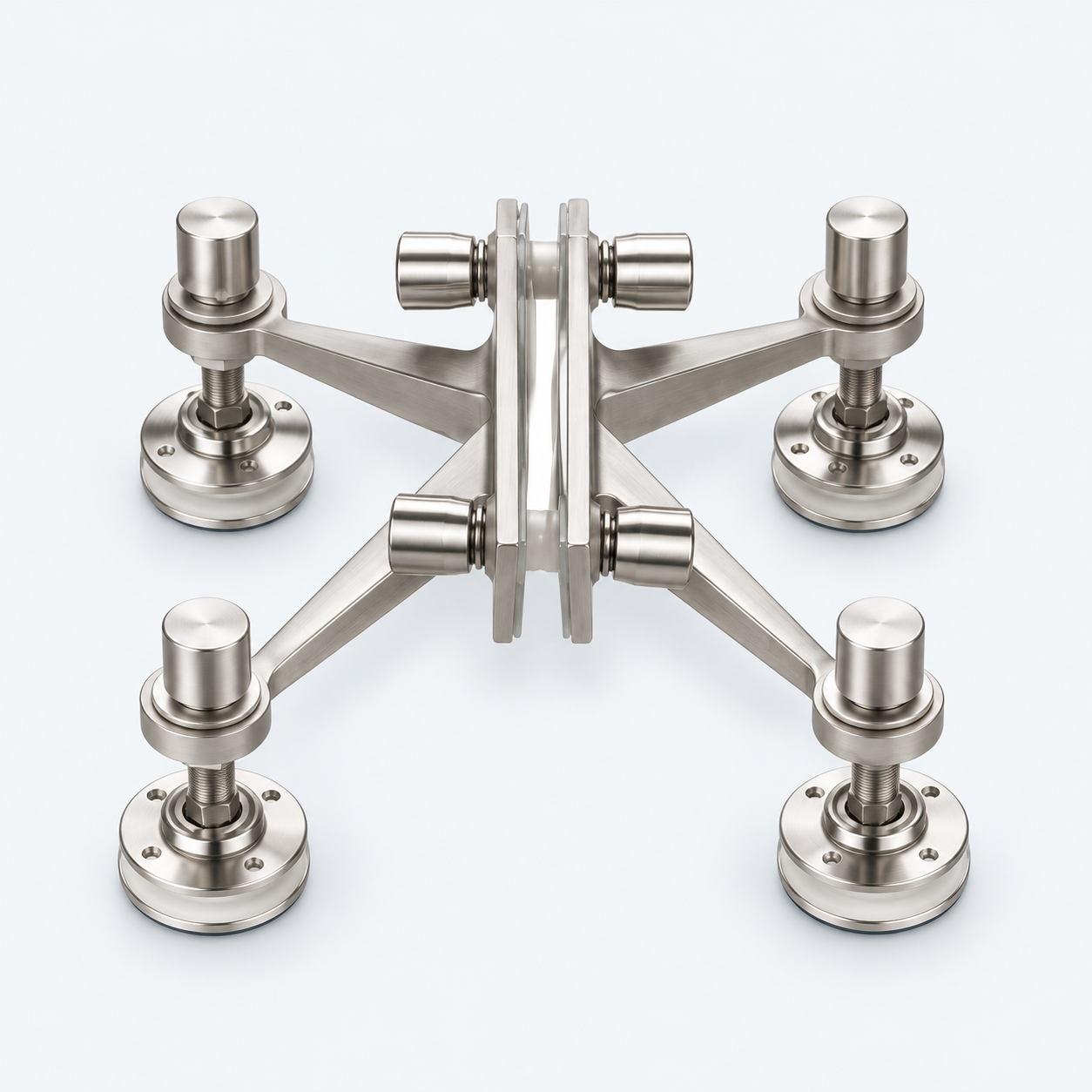 Stainless steel spider fitting for glass installation